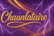 Chaunlataire wide header banner with gold lettering, purple sky, and lightning