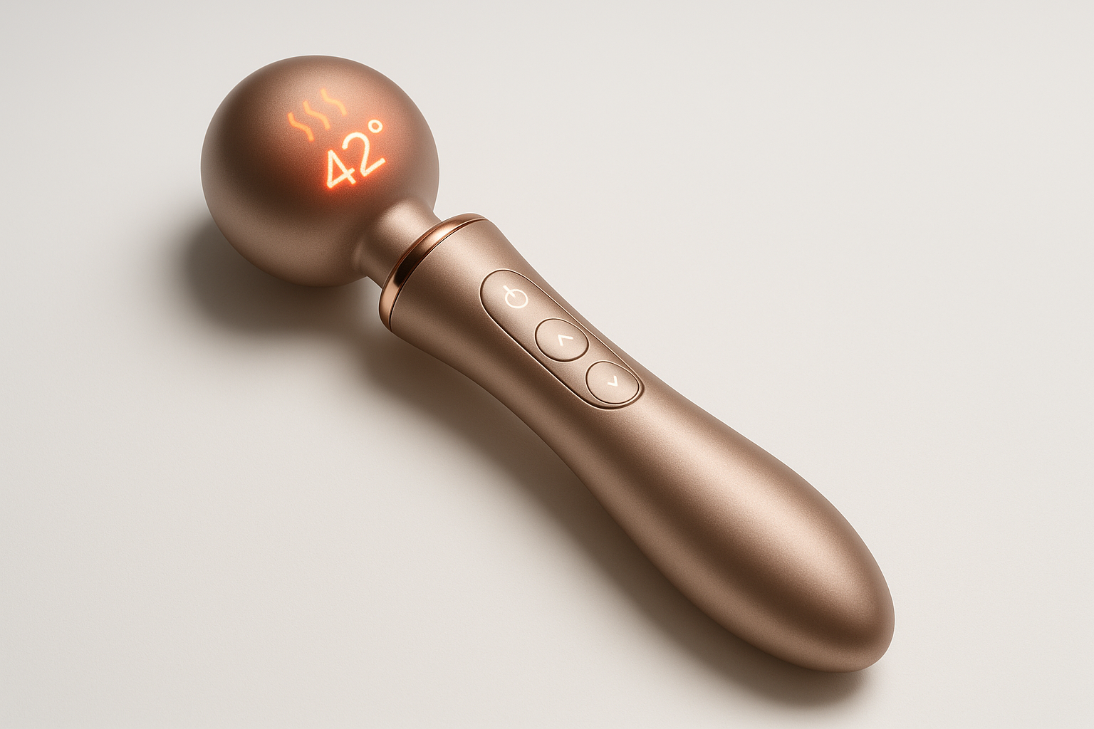 Heated Rose Gold Warming Wand Massager - Spa Temperature Technology